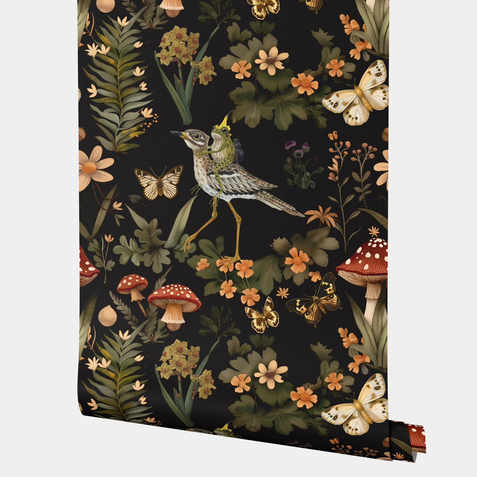 

Причудливая лесная настенная клейкая бумага, фэнтезийная природа, нетканые обои для детской комнаты, шикарный темный фон, аксессуары для дома