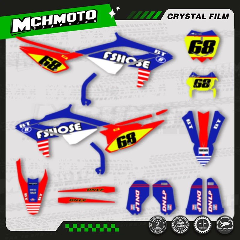 MCHMFG Motorcycle Team Motorcycle Decal Stickers For BETA RR ENDURO 2023-2025  2023 2024 2025 250 300 350 -001