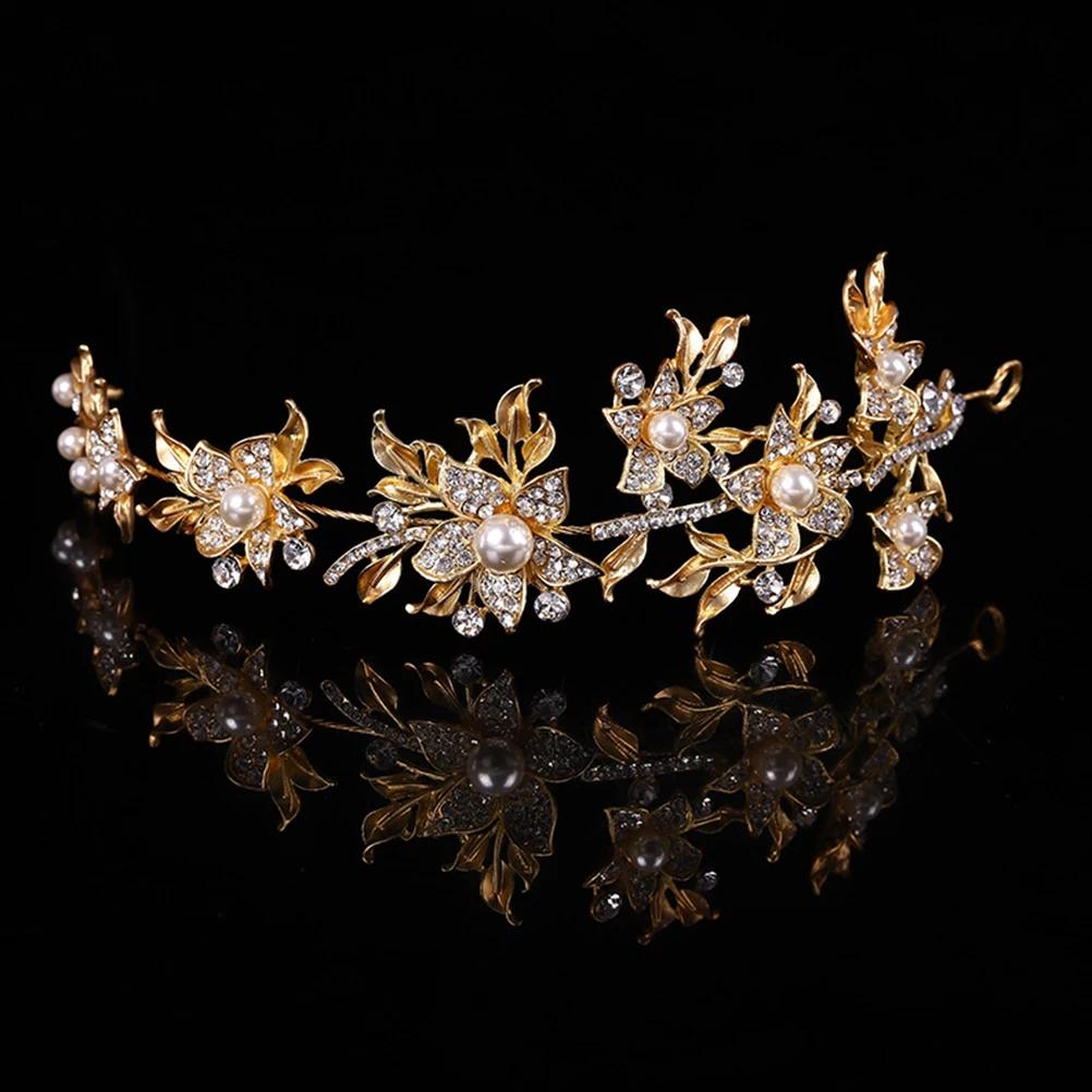 

Pearl Flower Bridal Bridal Hair Accessories Accessories Elegant Wedding Headpiece Decorative Hairb Bride Headwear Prom Party