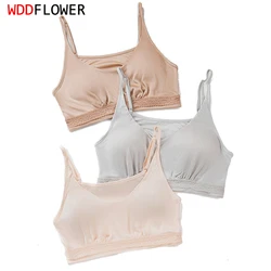 Women Silk Bra 100% Mulberry Silk Half Cami Tank Top Padded Bra Wire Free Wireless Bandeau Solid Colors M L XL XXL TG241