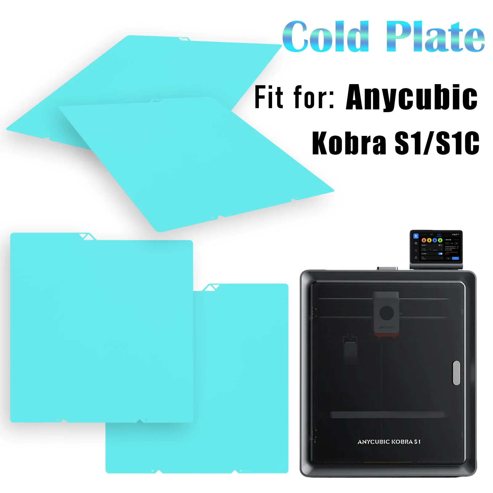 

Glacier Cold Plate For Anycubic Kobra S1 Plate Pei Sheet 264x276 PEI Texture Cool Plate Kobra S1 Combo Build Plate Kobra S1C 3d