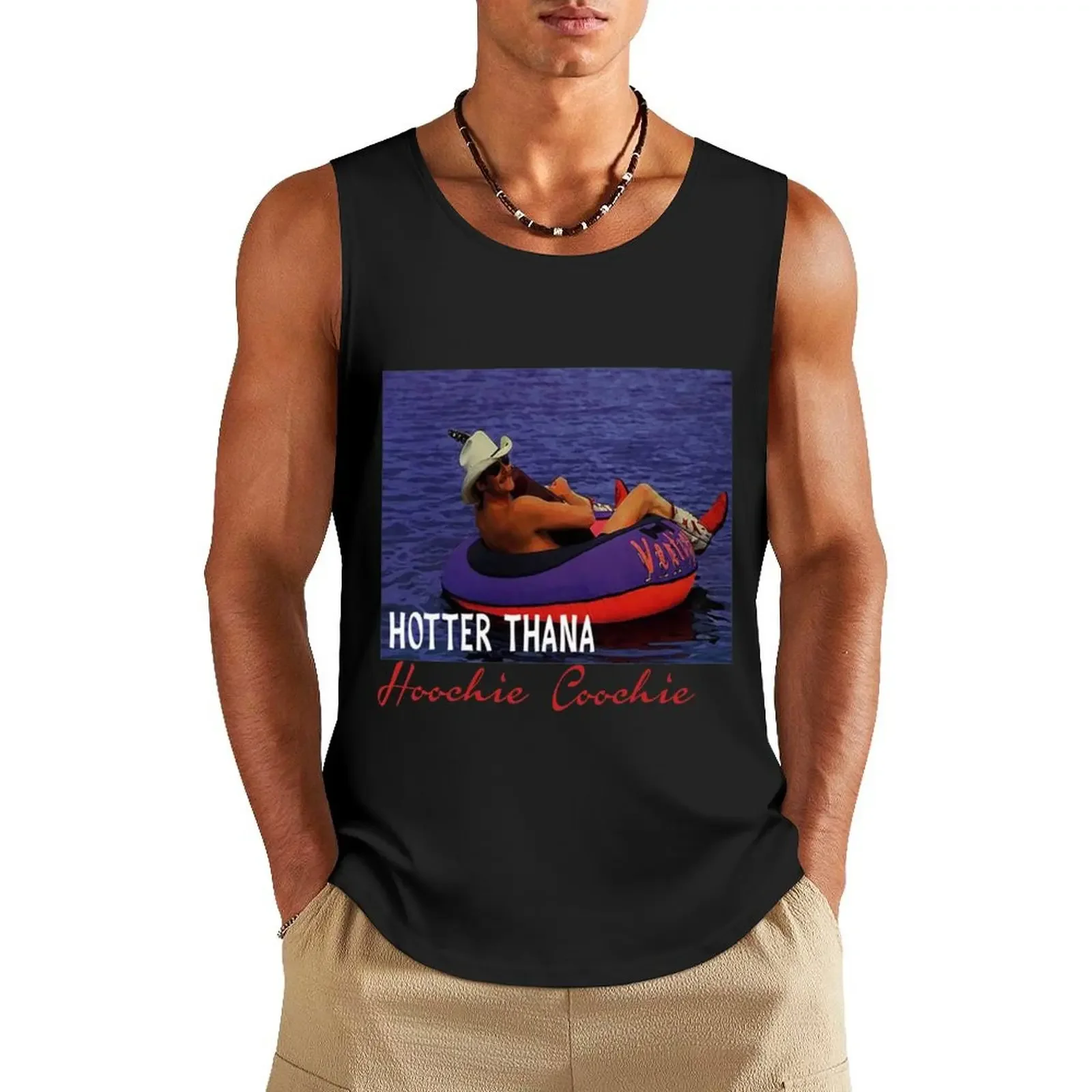 Hotter Than A Hoochie Coochie Chattahoochee Alan Jackson 90s country Tee Music Cowgirl Cowboy Tank Top Vest