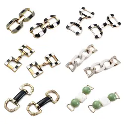 Decoration Belt Buckle Garment Hardware Metal Shoe Chain Metal Buckles DIY Shoes Bag Shoes Buckles