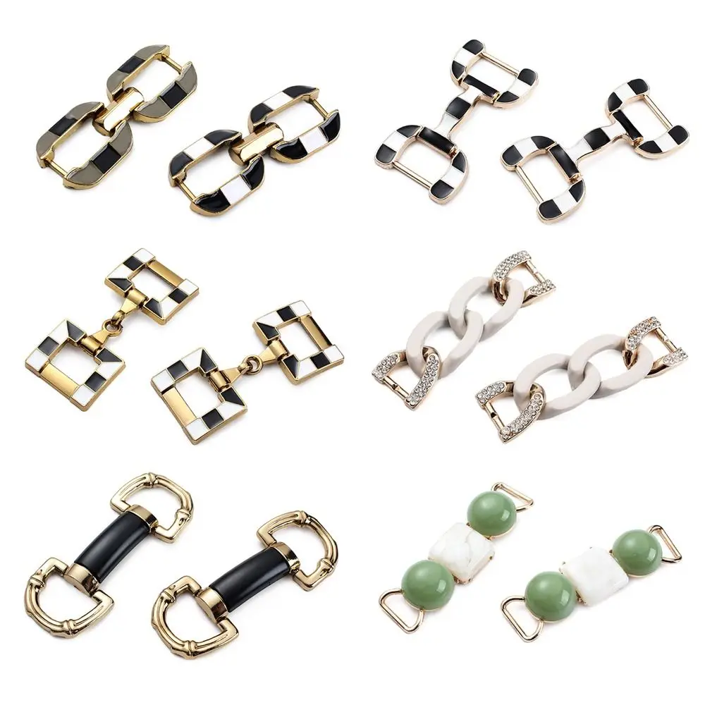 Decoration Belt Buckle Garment Hardware Metal Shoe Chain Metal Buckles DIY Shoes Bag Shoes Buckles