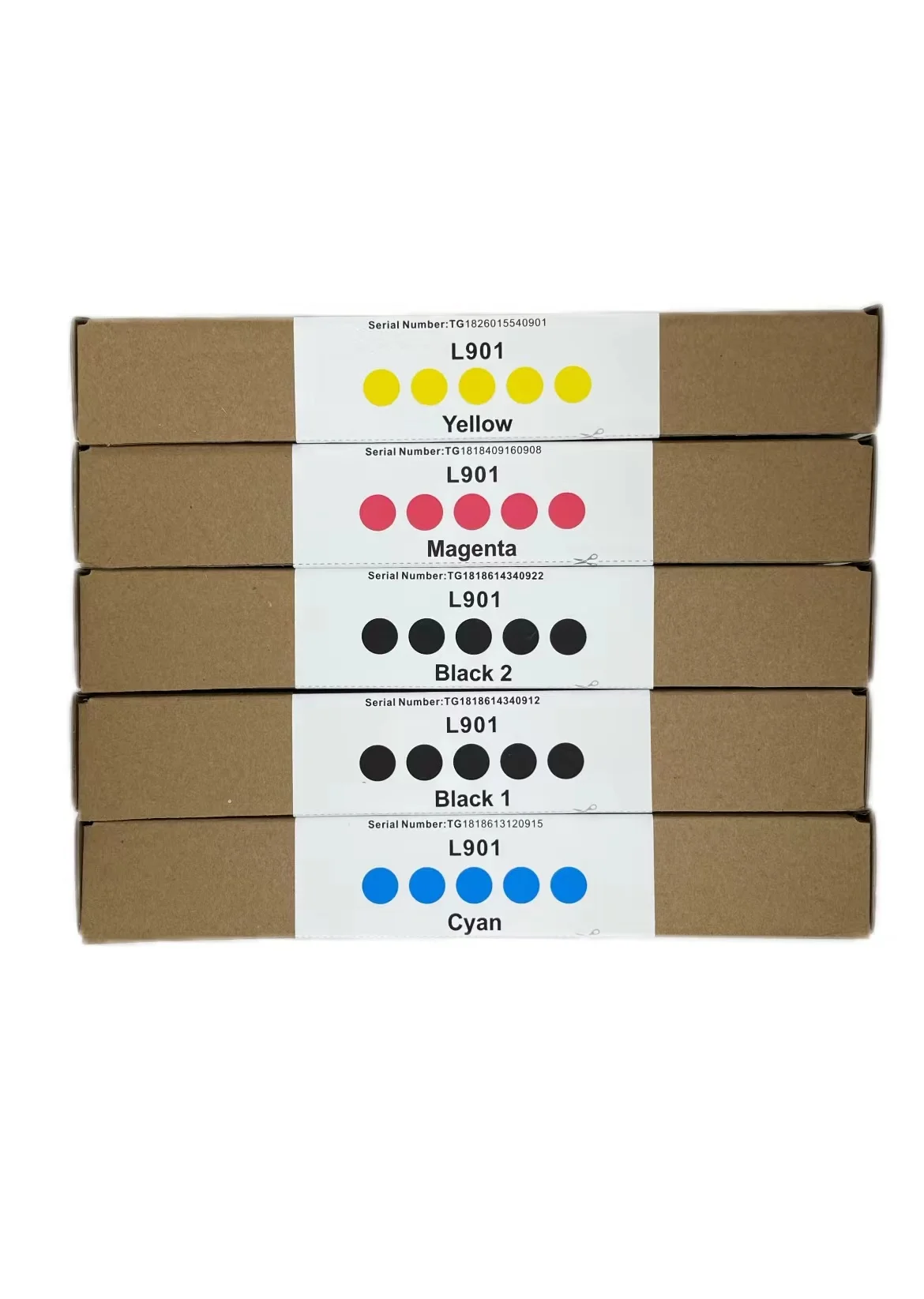 

A set of ink cartridges 5 Compatible with Afinia Label Afinia L901/CP950 Plus Ink memjet memjet AFINIA cp950 L901 label