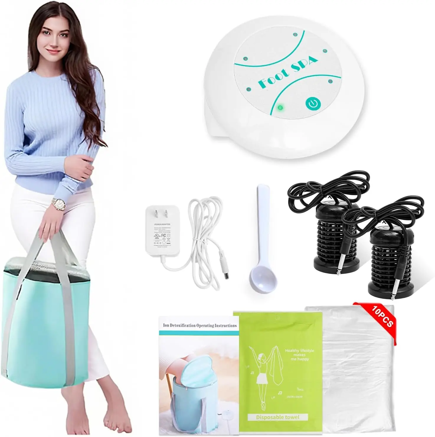 

Машина для детоксикации ионной ванны для ног с спа-функциями для домашнего использования, включает в себя аксессуары для здоровья