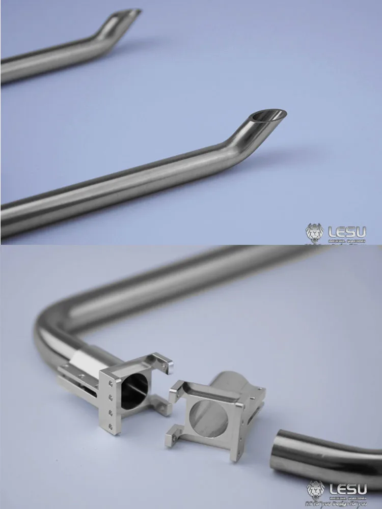 

Металлическая выхлопная труба LESU для радиоуправляемых моделей Tamiya American King Truck в масштабе 1/14, запчасти для тюнинга, аксессуар для радиоуправляемых грузовиков, игрушка для самостоятельной сборки