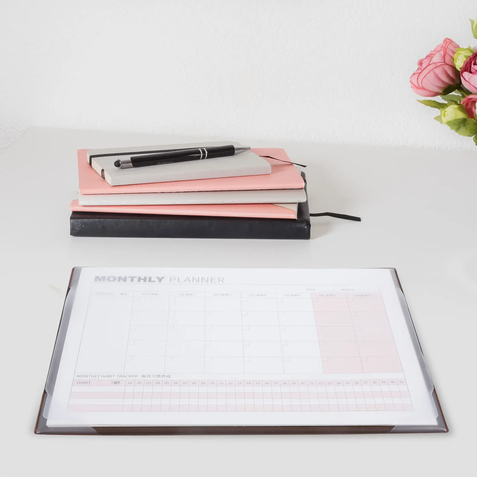 

Календарь-планировщик, блокнот, ПВХ, крафт-бумага, портативный, простой дизайн, расписание офисного использования, заметка