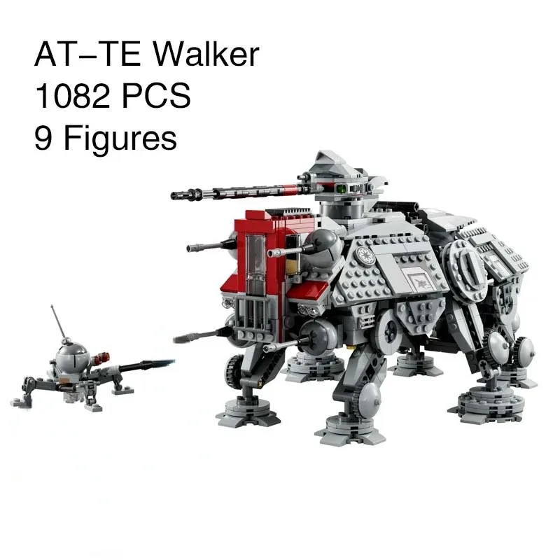 Hot Toys star warsCompatible With 75337 All Terrain Tactical Actuator At-te Model Building Kit Self-locking BricksChristmas Gift