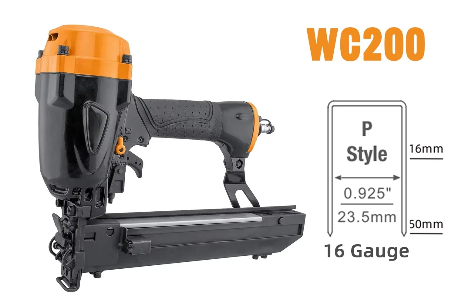 Pneumatic No. 16 wooden pallet cabinet stapler 1 inch furniture industrial pneumatic stapler aluminum alloy 156 pieces