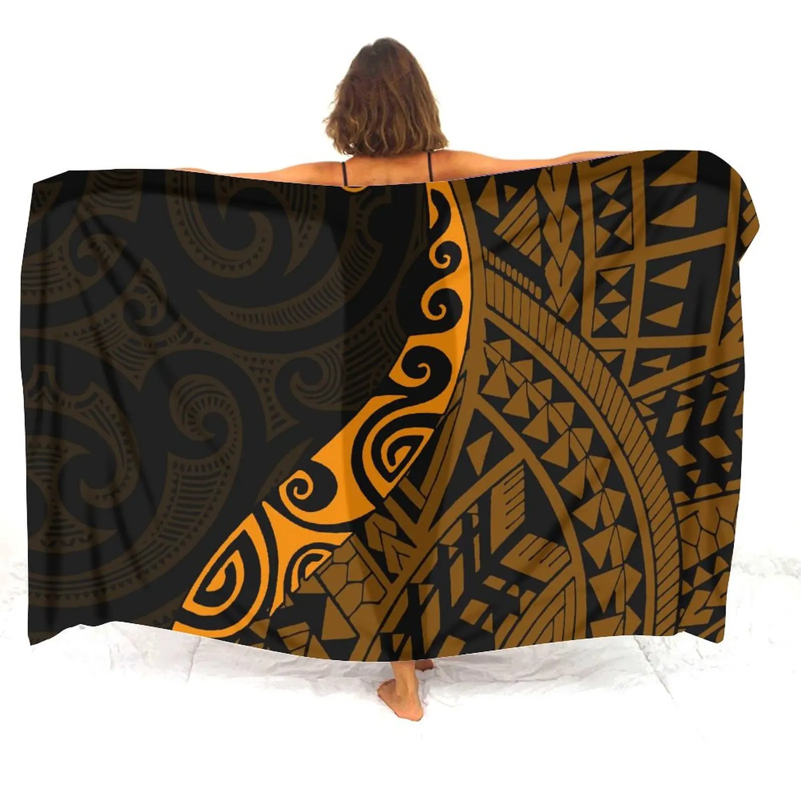 Pacific Island Senhoras Verão Sarong Personalizado Leve Tecido Confortável Padrão Personalizado Design Polinésia Impressão Tradicional