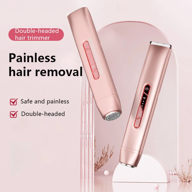 Electric Razors for Women Body Epilator Leg Underarm Bikini Electric Hair Remover Trimmer Double Head Dual Purpose Female Razor