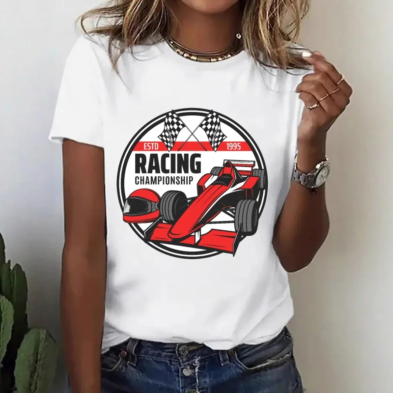Racing Championship Theme Heat Transfer White Ink Iron - on, with F1 Car, Helmet, Checkered Flags, for T - shirts, Canvas Bags, view 3