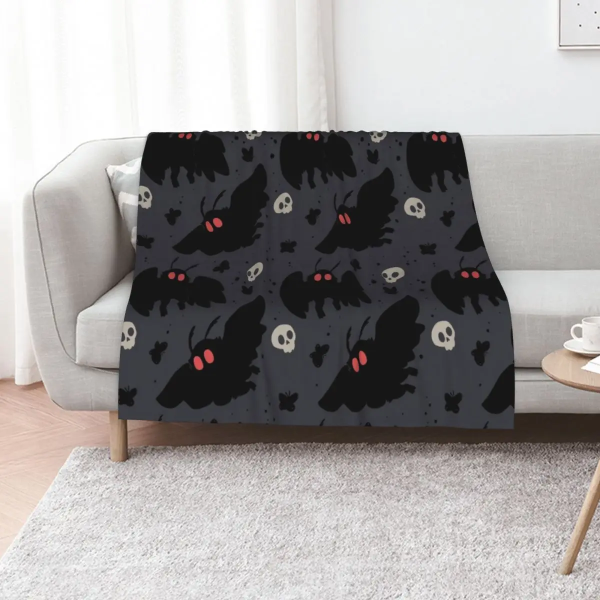 Mothman - Night Grey Throw Blanket Blankets For Baby halloween Summer Beddings Moving Summer Blankets For Bed Blankets