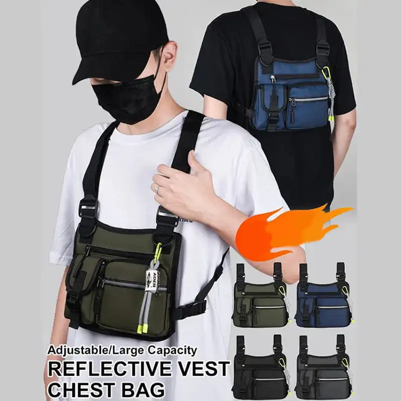 

Multi-function Tactical Vest Unisex Chest Rig Bag Fashion Men's Hip-hop Streetwear Chest Bags Waterproof Oxford Sport Backpack