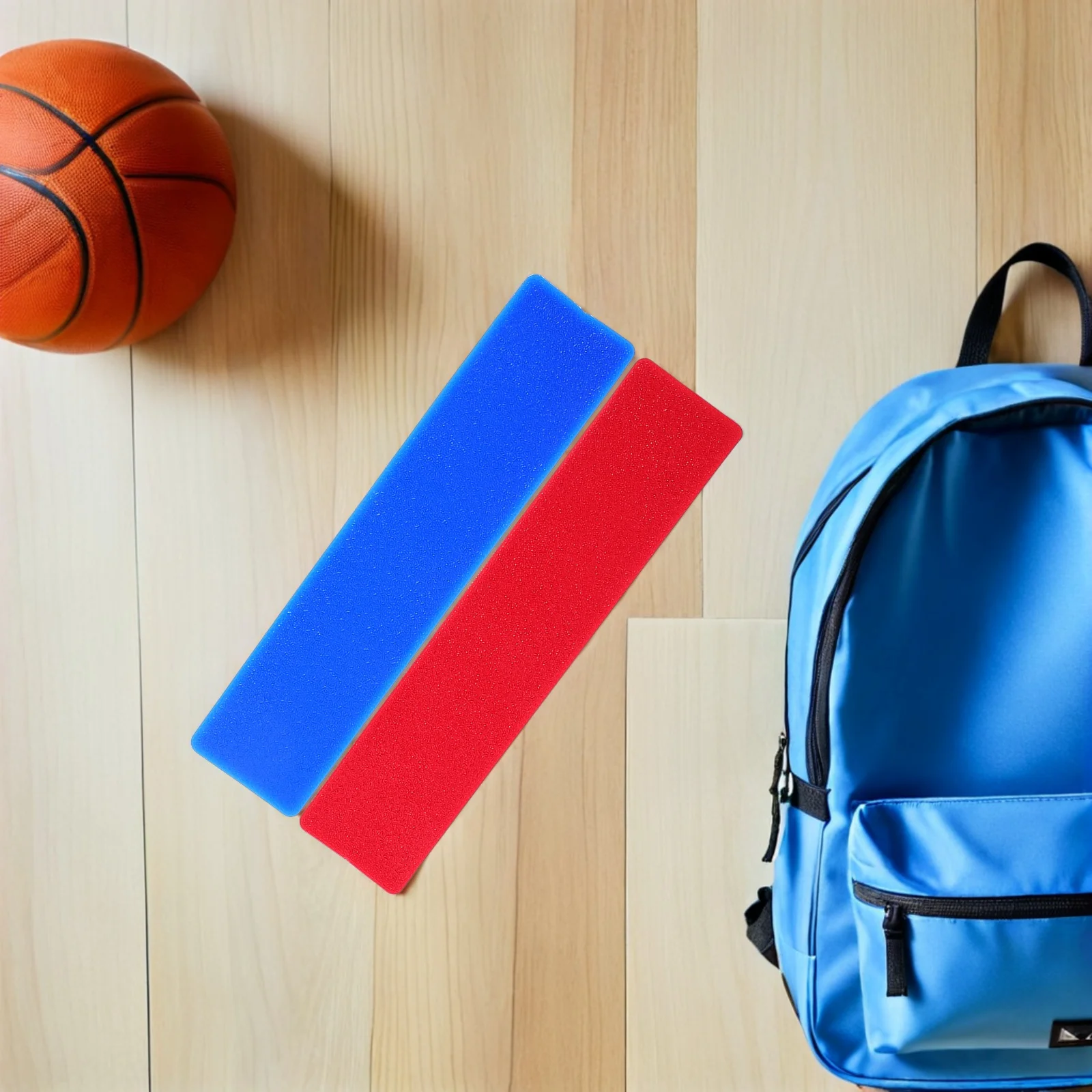 

4Pcs Ground Court Marker Line Stickers Bright Colored PVC Material Tennis Basketball Baseball Label for Safe