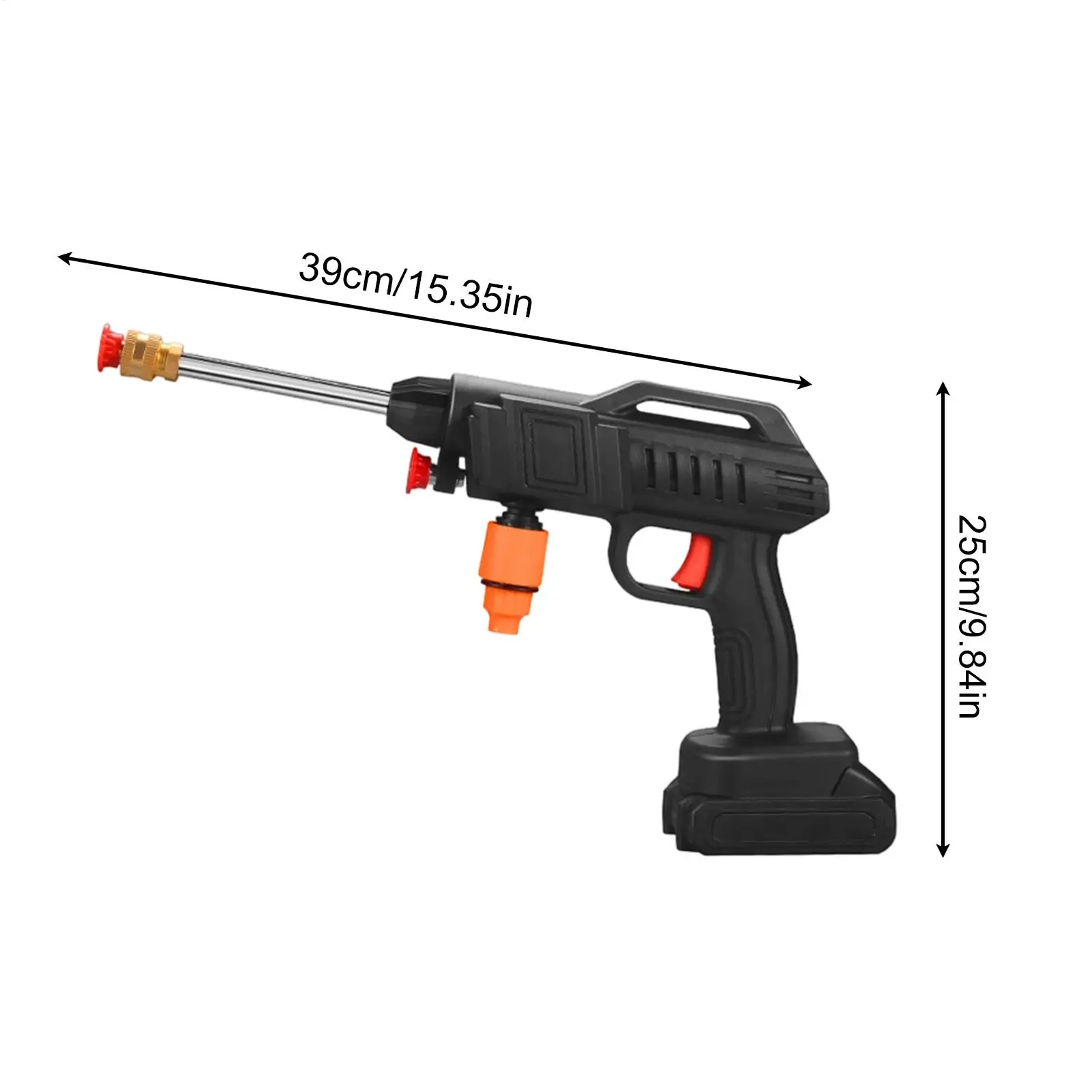 غسالة الضغط التي تعمل بالبطارية، منظف طاقة السيارة، غسالة الضغط المحمولة القابلة لإعادة الشحن مع خرطوم 16.4 قدم للمنزل والسيارة #6