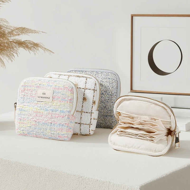 

New Jewelry Bag Light Luxury Jewelry Storage Bag Zipper Large Capacity Bracelet Storage Bags Gift Packaging Organizer Pouch