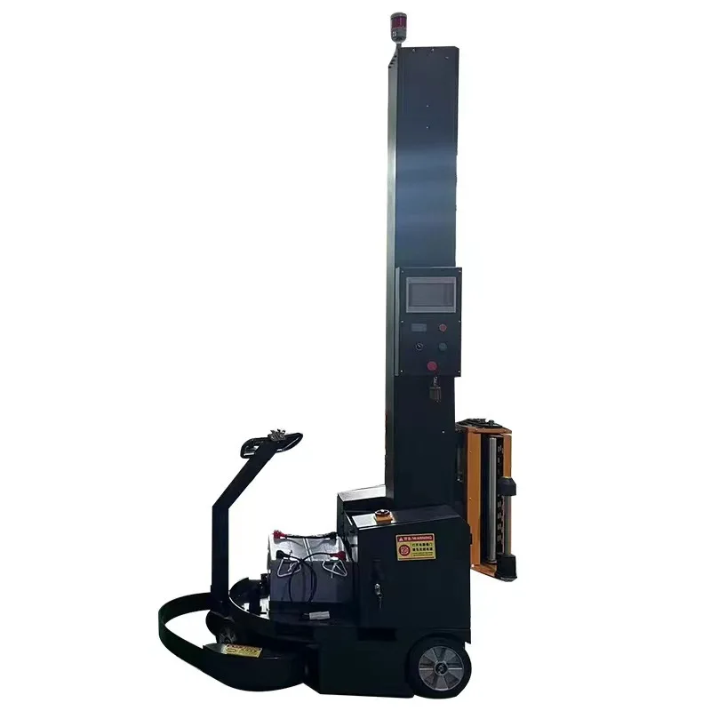 Self-propelled Pallet Wrapping Machine, Intelligent Rechargeable Stretch Film Wrapper for Logistics