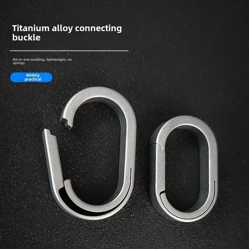 Titanium Alloy Keychain Connecting Quick Release Pendant Mini Men's Car Key Ring CircleEDC