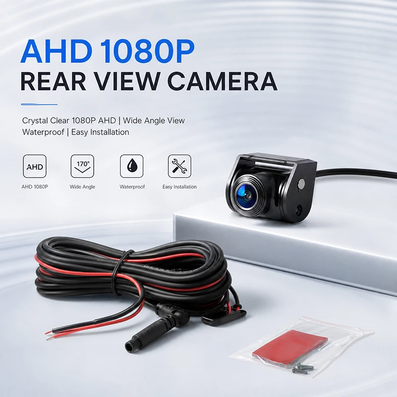 Car camera rotating inside and outside mirror HD camera 4-pin AHD1080P infrared night vision wide-angle rearview mirror video