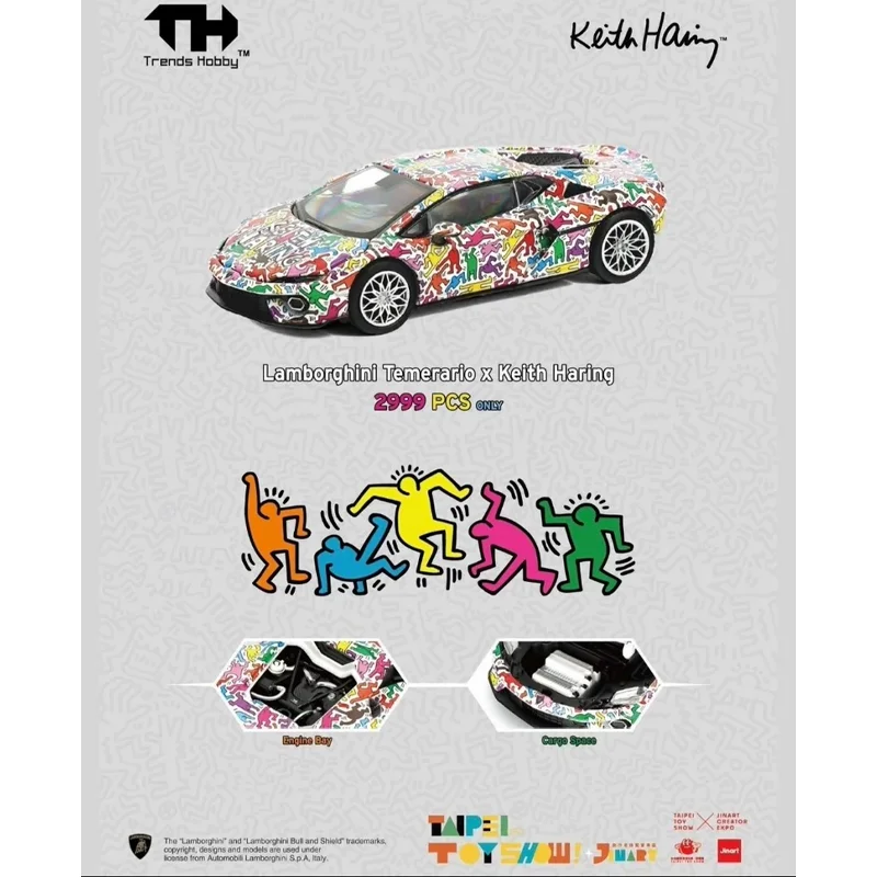 TH 1/64 Temerario X Keith Haring Taiwan Limited 2999 Alloy Car