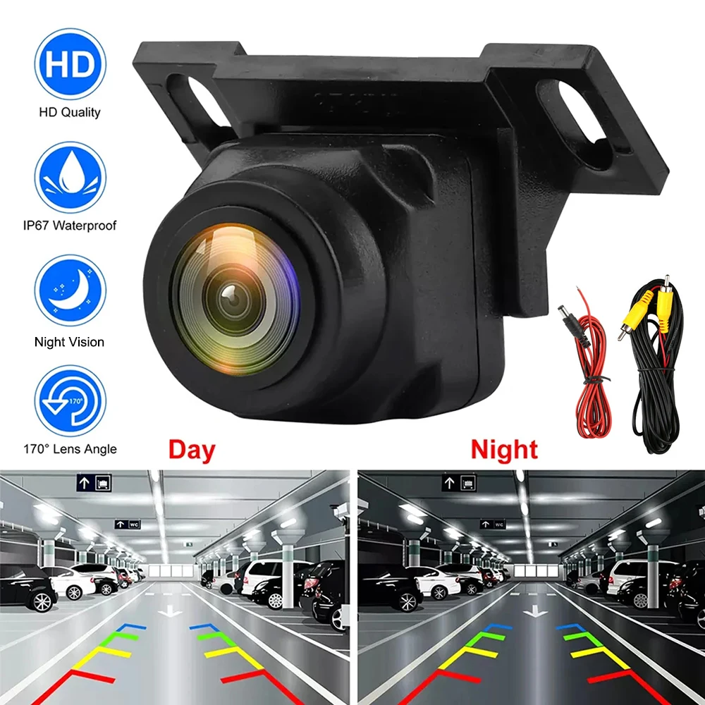 

Car Backup Camera Rear View Camera 1080P Clear Anti-Interference 170 Degree Wide Angle Adjustable Vehicle Small Reversing Camera