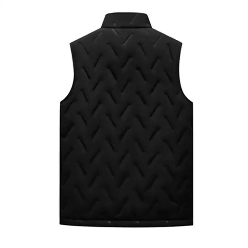 الشتاء الرجال صدرية دافئة سترة النسخة الكورية جيب سستة أكمام موضة الصوف مبطن رشاقته الوقوف طوق تشغيل أبلى