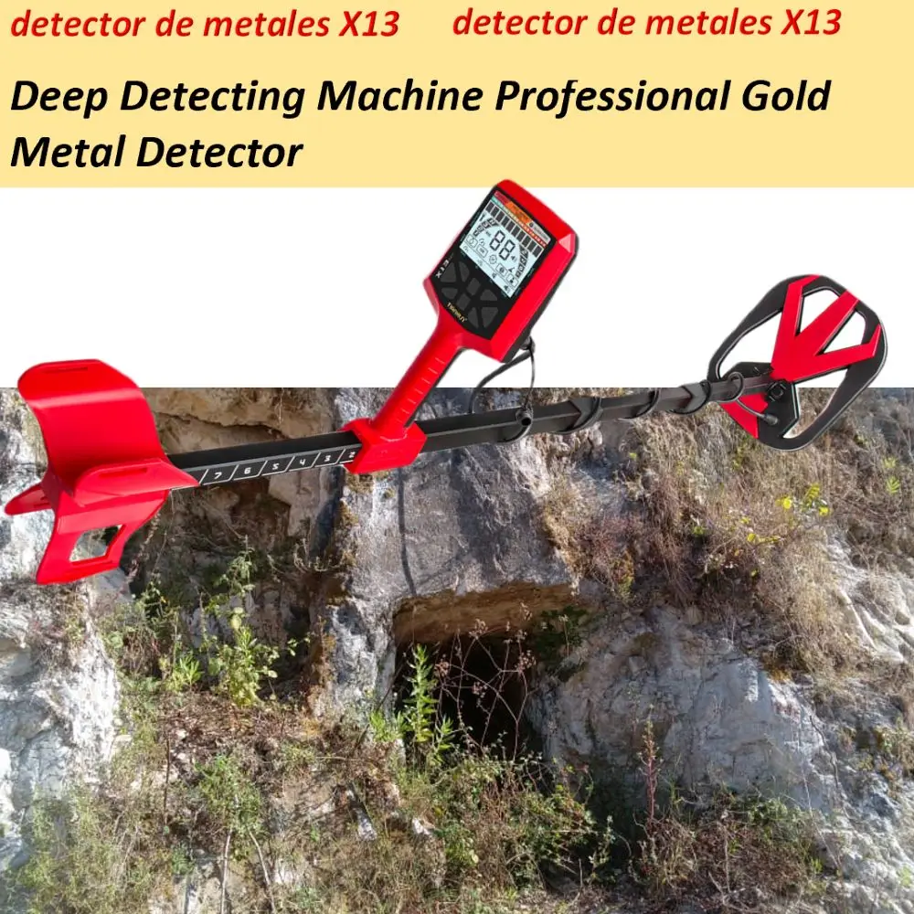 New Metal Detector X13 Best Deep Search 5 Meters Underground Pinpointer Waterproof Hunter for Gold Silver Prospecting Finder