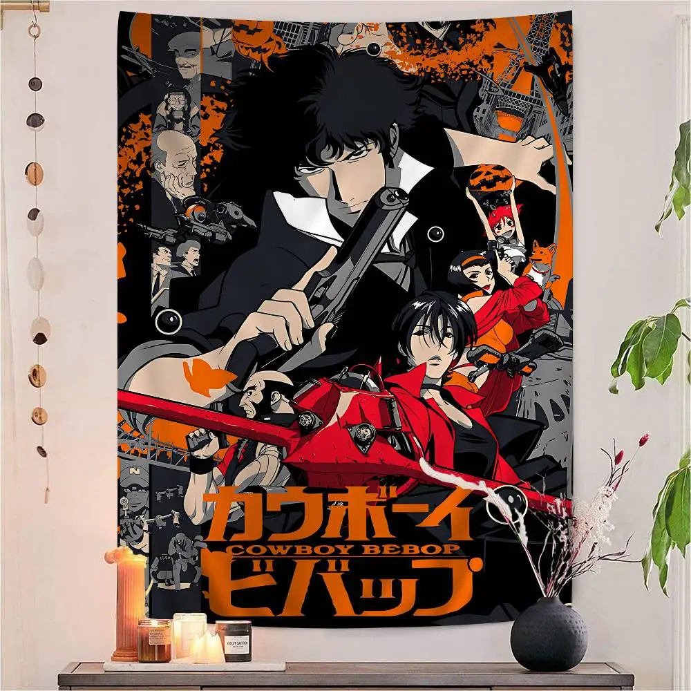 1 قطعة أنيمي C-كاوبوي B-bebopS معلقة البوهيمي نسيج رخيصة الهبي الجدار الشنق البوهيمي جدار المفروشات ماندالا الجدار الشنق #4