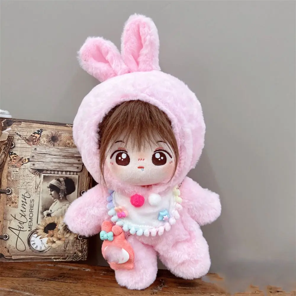 New Cute Doll T-shirt Clothes Mini Cartoon Style Mini Clothes Suits Cartoon Plush Jumpsuit 20cm Cotton Doll