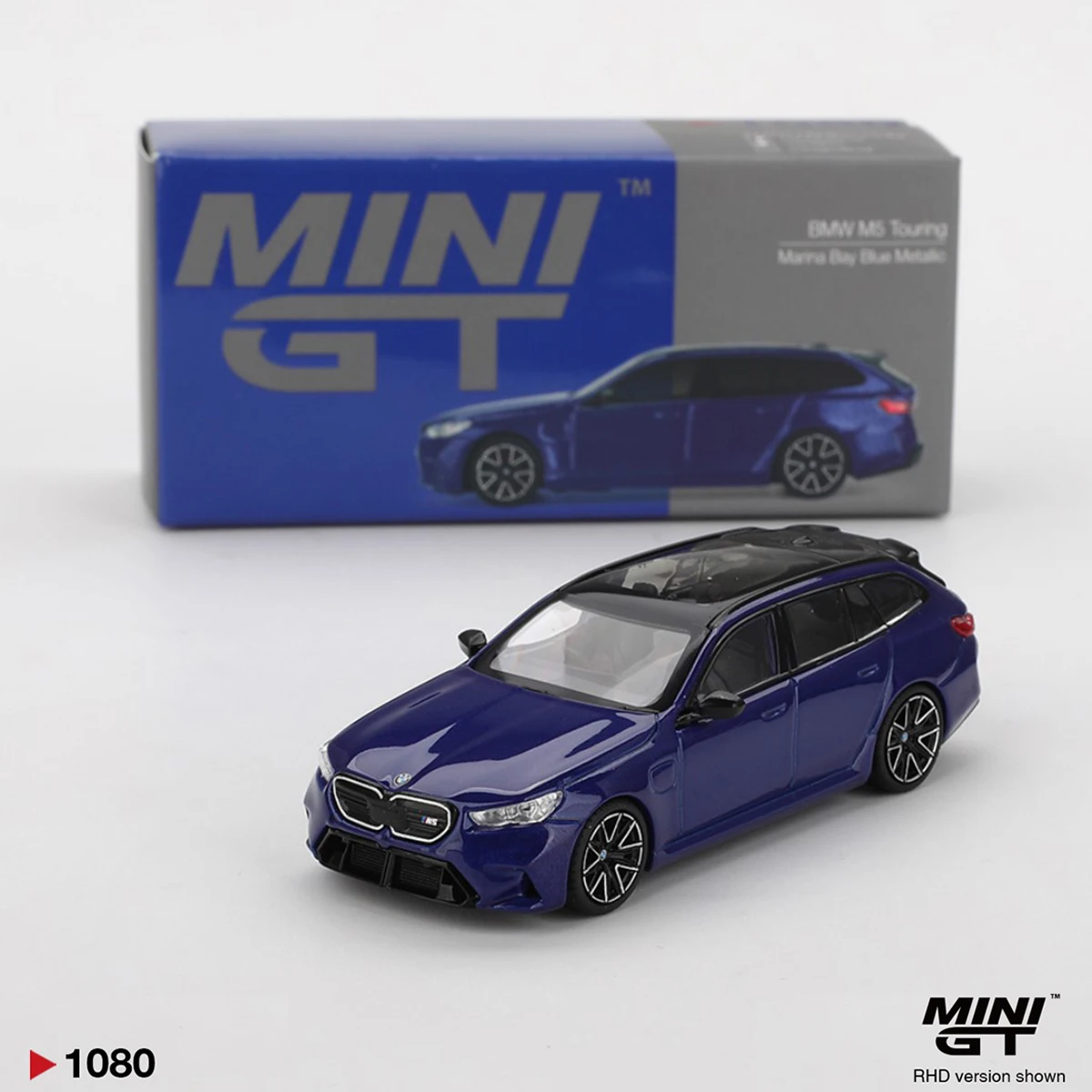 

MINIGT 1080 1:64 BMW M5 Touring G99 Marina Bay Blue Metallic Diecast Car Model Collection Toys