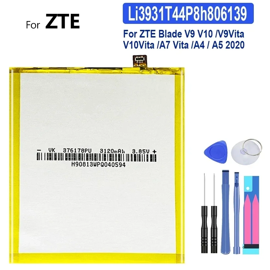 Battery 2500mAh-3200mAh For ZTE Blade V7 V8 V9 V10 A7 (Lite Plus Vita) A4 A5 2020 BV0800 BV0701 BV0721 Z10 A910 A506 A522