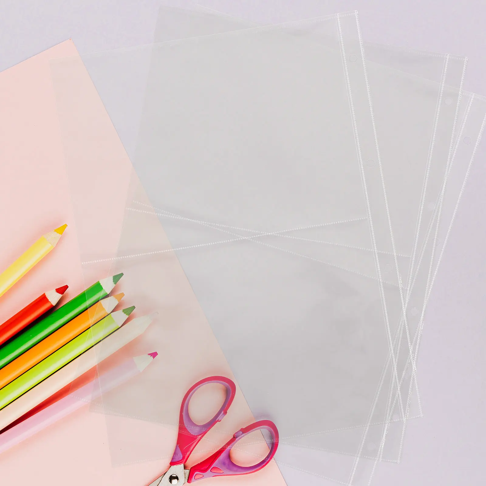 

20Pcs Photo Album Clear Pages Transparent Plastic Sleeves for Photos Postcards Picture Holders Photo Album Supplies