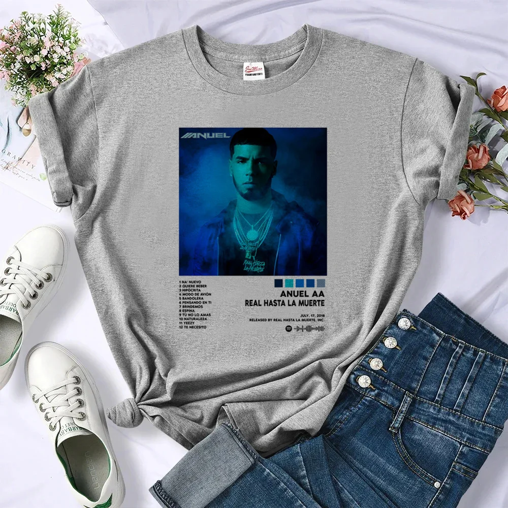 T-shirt Anuel Aa pour femmes, haut manga, vêtements pour filles