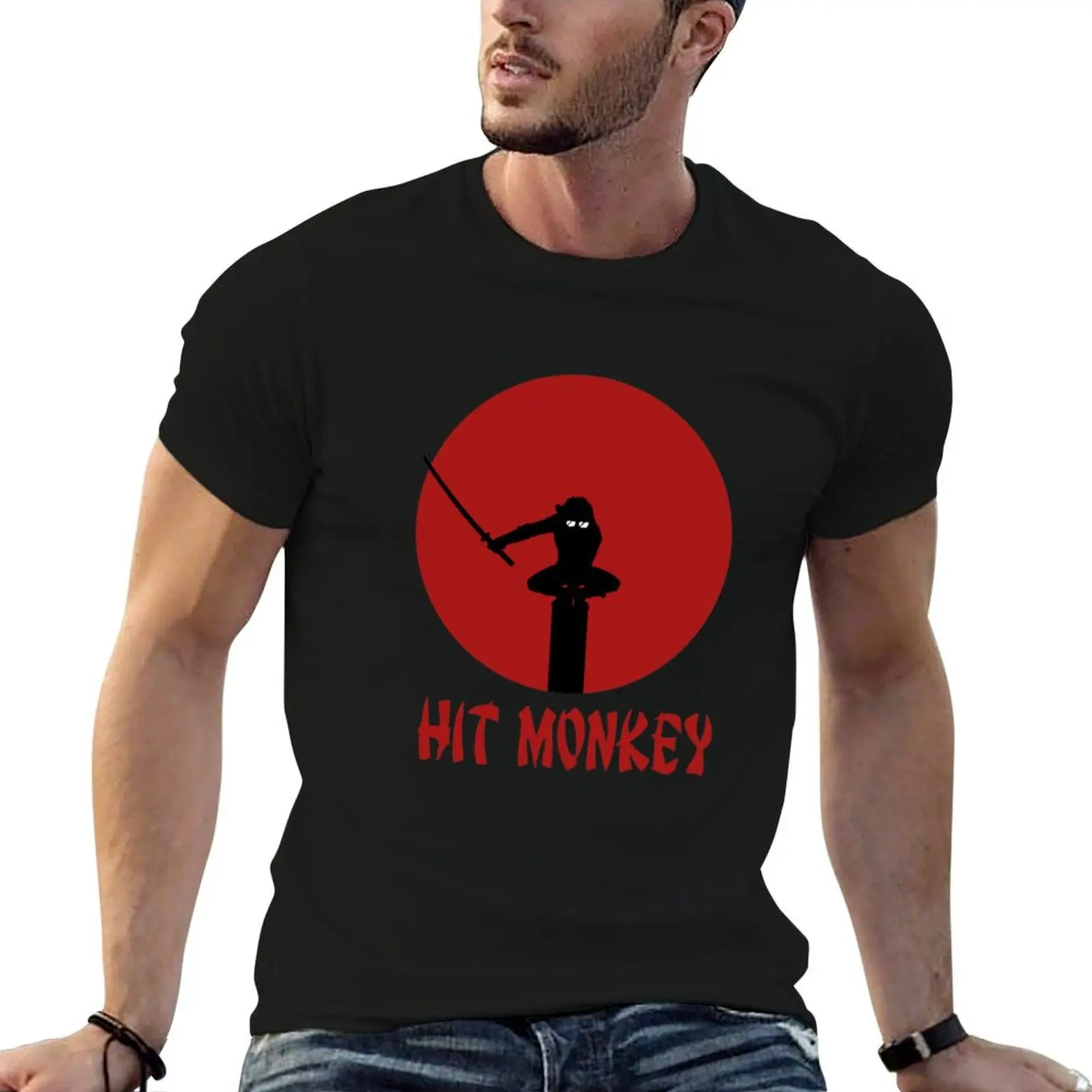 

Hit Monkey Red moon T-Shirt vintage anime shirt valentines boutique clothes topping mens graphic t-shirts hip hop