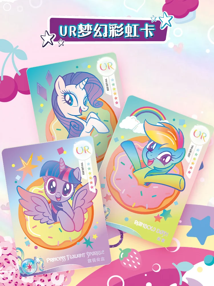 Kyou My Little Pony Card Friendship is Magic Rainbow Bag Card Pony periferiche Cartoon Trading Card per regali per bambini