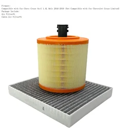 Air Filter Cabin Filter Set For Buick Verano 1.5L 1.5T 2015-/Chevrolet Cruze 1.4T 1.5L 2014-2019 13367308 13271191