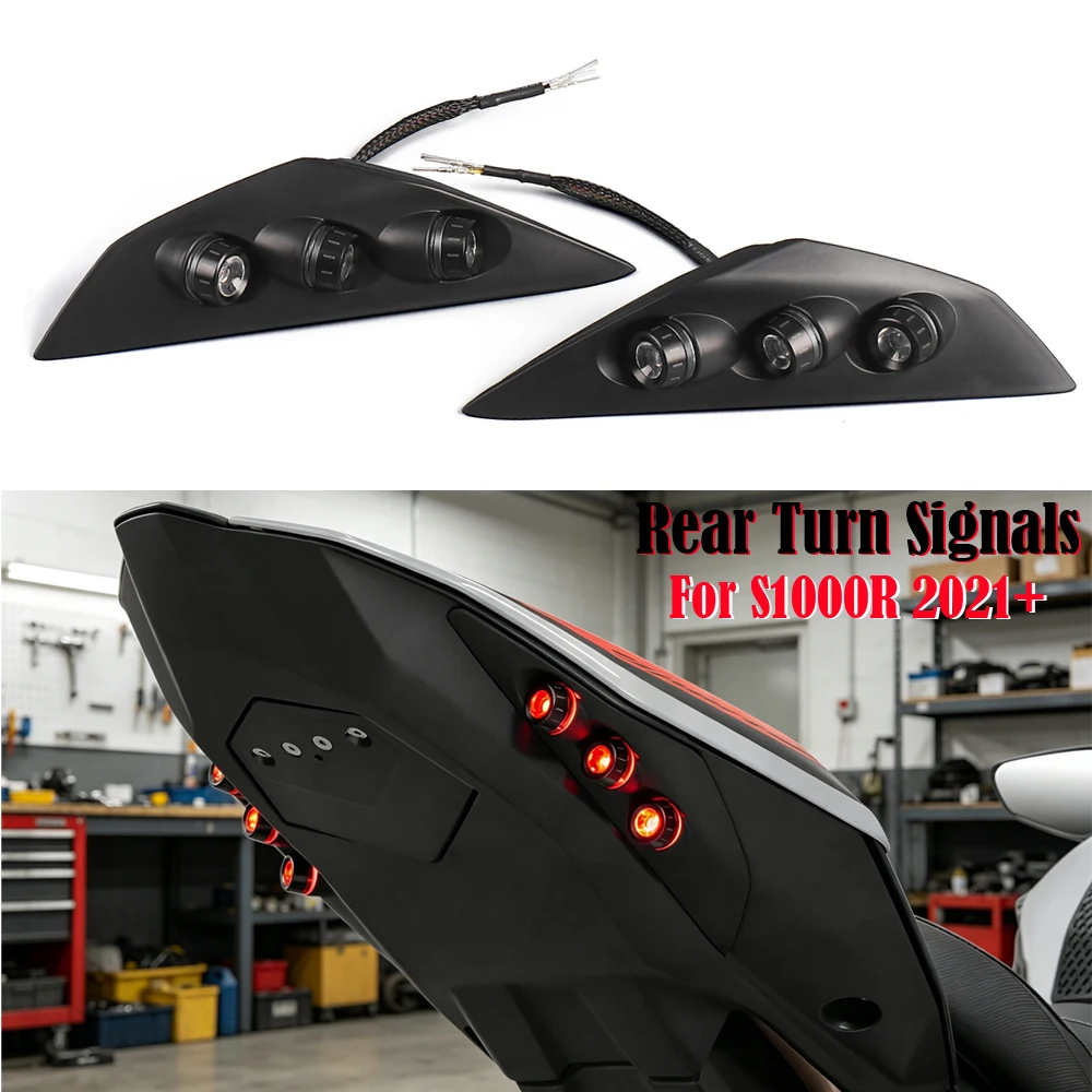 For BMW S1000R 2021-2026 M1000r 2023-2026 New Motorcycle Accessorie LED Rear Flasher Indicator Blinker Lamp Turn Signal Light