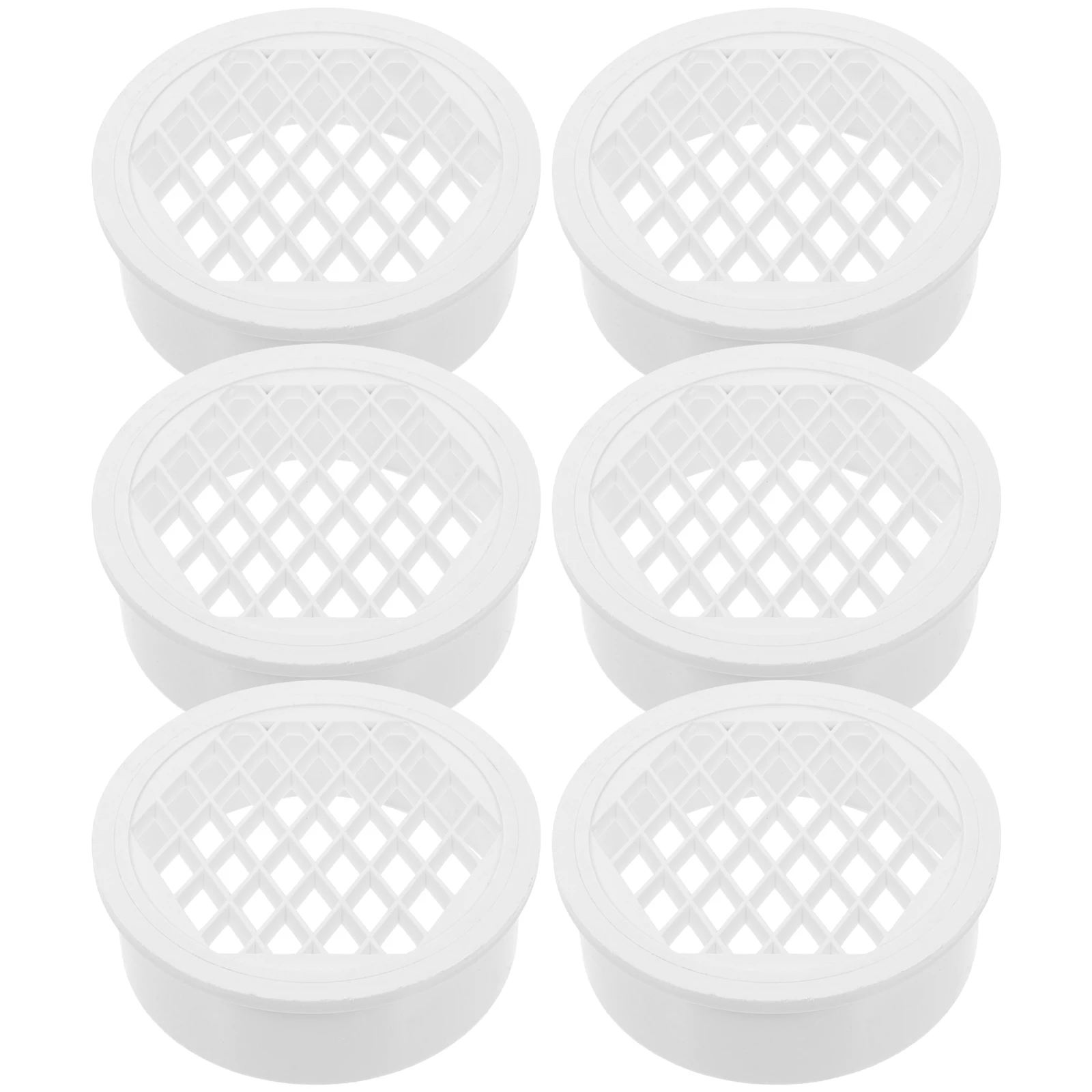 

6pcs PVC Drain Hair Catcher Cover for Balcony Bathroom Round Floor Grates Filter Yard Outdoor Shower Drainage Solution