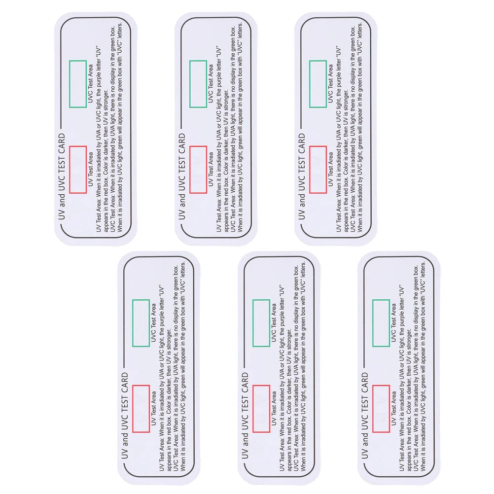 Carte de test de lumière ultraviolette, papier UV, cartes de test, détection, indicateur Uvc-uva, 6 pièces