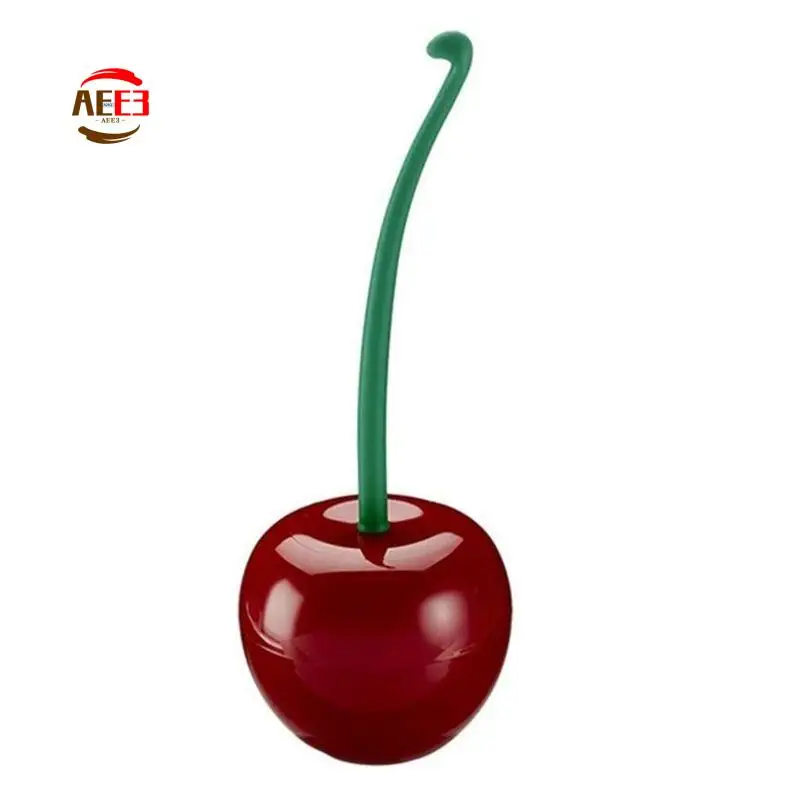 

AEE3-Toilet Brush Toilet Holder Creative Lovely Cherry Shape Lavatory Brush Toilet Brush Holder Set