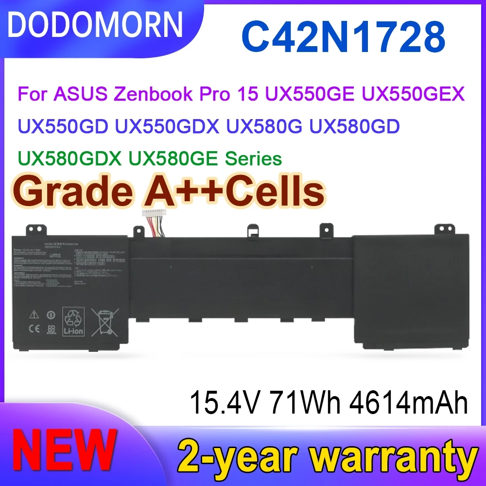 

High Quality C42N1728 Battery for ASUS ZenBook Pro15 UX550GE UX550GEX UX580GD UX580GEX