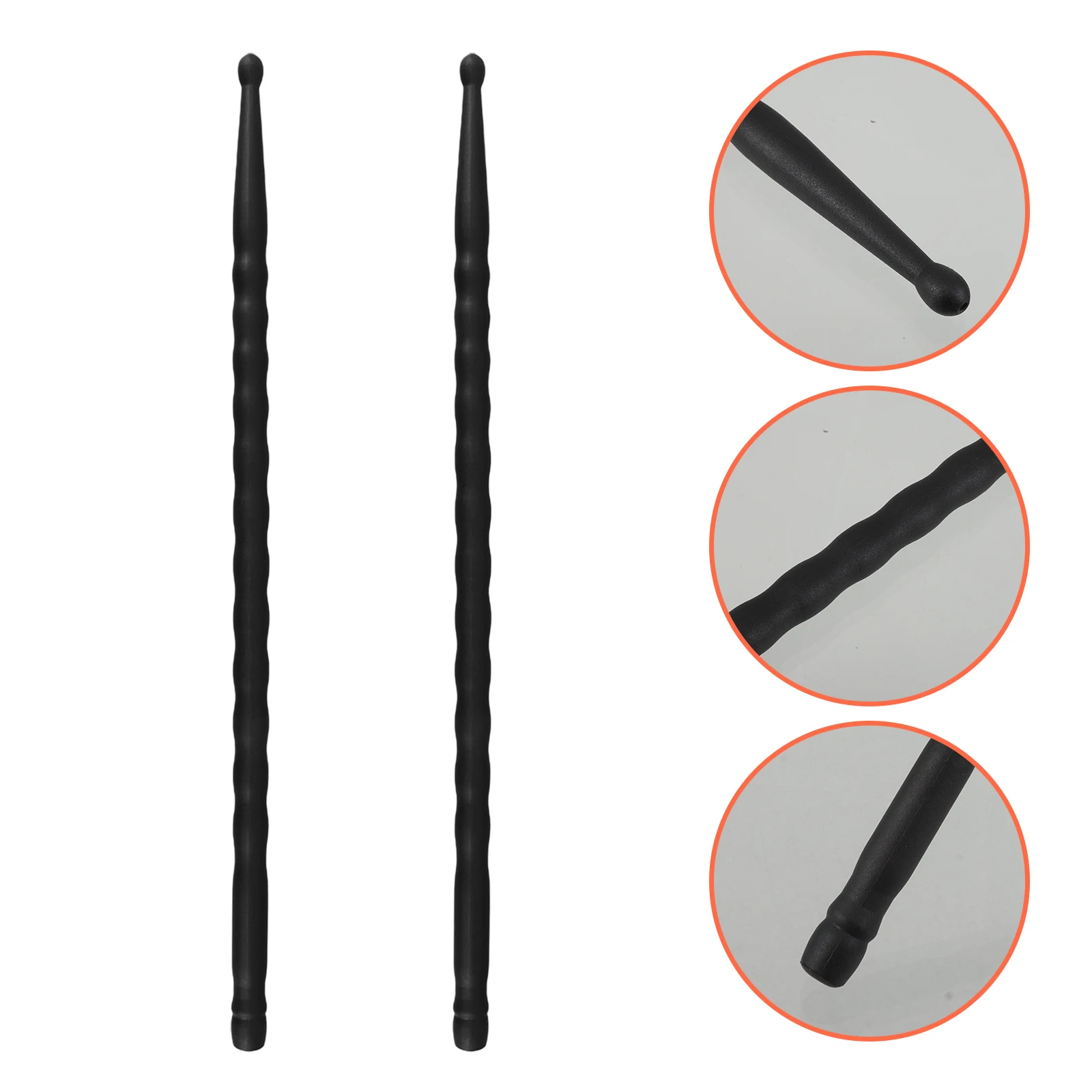 Baguettes de tambour en Fiber de carbone pour débutant, pour batteur à Percussion, pratique de la batterie antidérapante