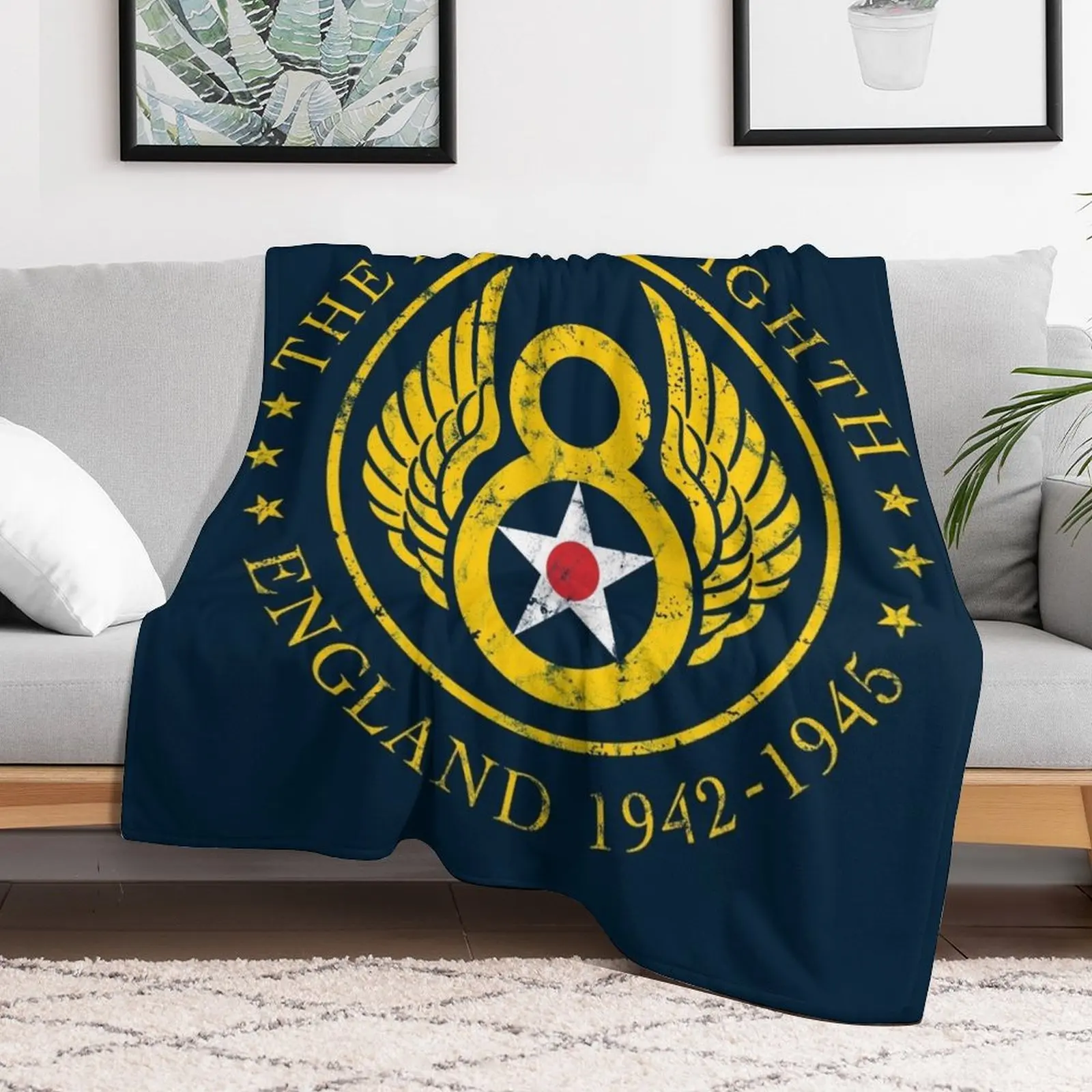 Mighty Eighth - 8th Air Force Throw Blanket Modern Design Soft Blanket for Home Decor