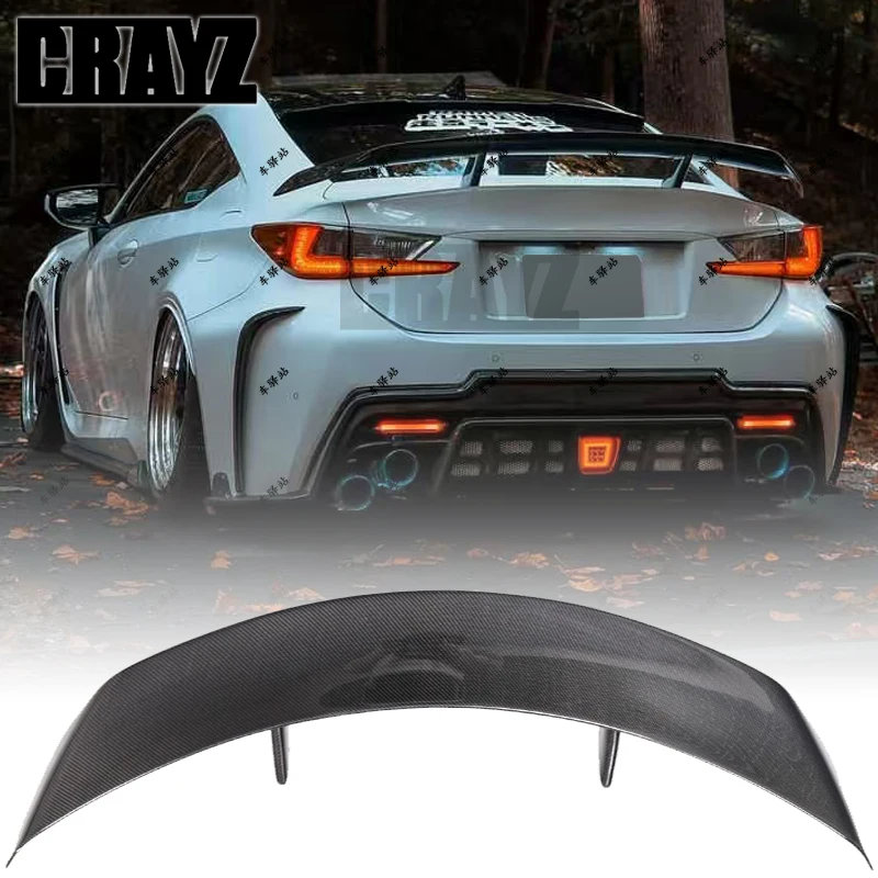 Carbon Fiber Rear Trunk Spoiler Wings For Lexus RC F RCF Coupe 2-Door 2015-2020 Car Racing Rear GT Spoiler Tail Boot Lid Wing