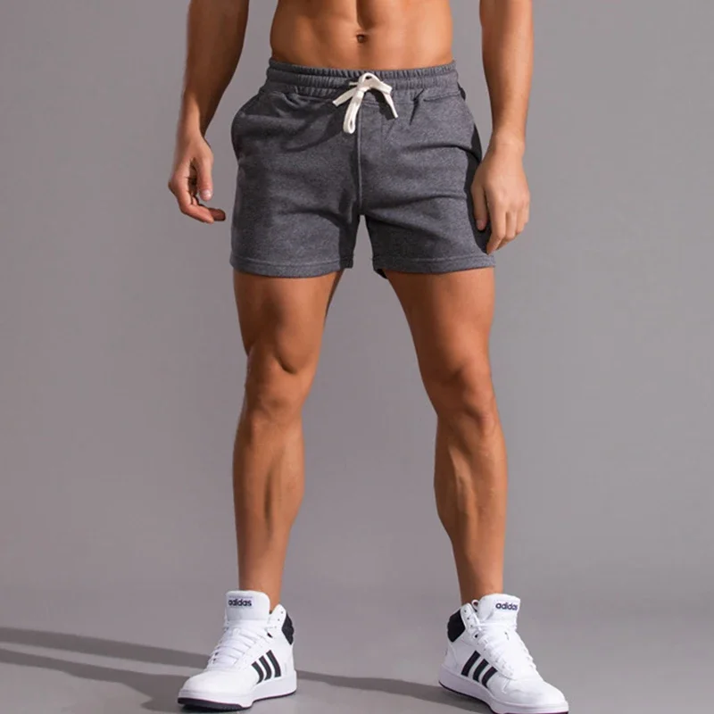 

Men Cotton White Shorts Running Sport Shorts Homme Gym Basketball Shorts Joggers Elastic Casual Shorts Streetwear Male Clothes