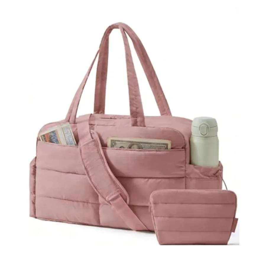 

Gym Bag for Women with Toiletry Pouch, Lightweight Weekender Bags for Women with Wet Pocket, 31L Travel Duffle Carry On Bag, We