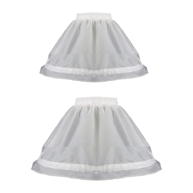 652F A-line Petticoat Underskirt For Lolita Dress with Hoop Little Girl Petticoat Underskirt Girl Crinoline Underskirt Short