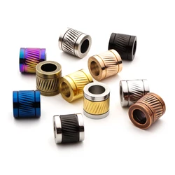 4pcs Good Quality Stainless Steel Big Hole Space Beads Fit 6mm Leather Bracelet Necklace Making Diy Jewelry Fingings Accessorie